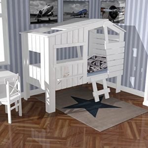Weißes Strandhausbett von Lounge-Zone